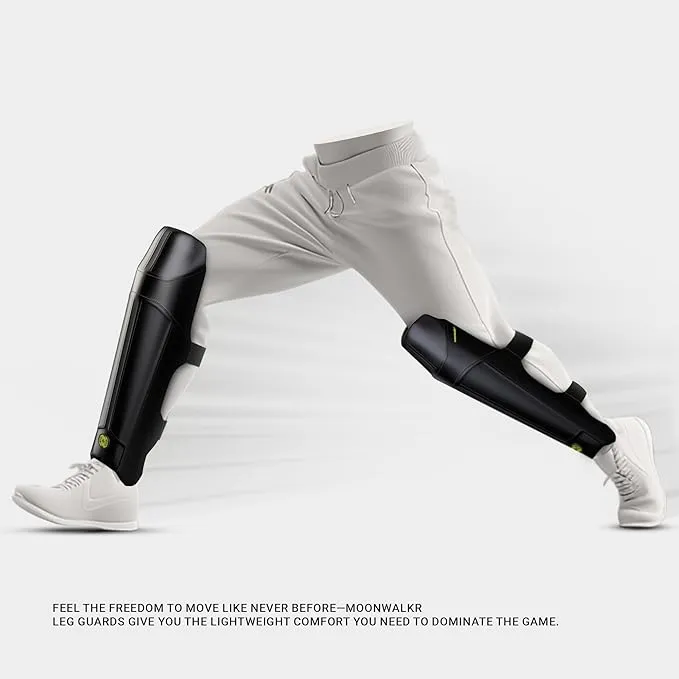 Moonwalkr Leg Guard 2.0 Black Cricket Batting Pad Size XL