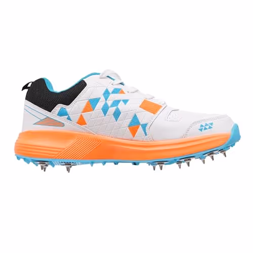 Total T-Terminator Metal Spike Cricket Shoes Black / Orange Size 9