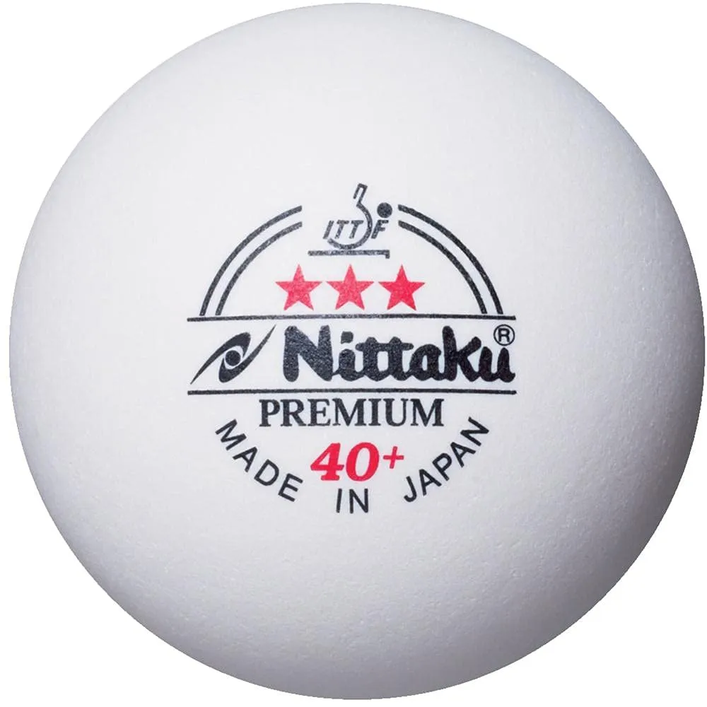 Nittaku 3 Star 40+ Plastic Premium Table Tennis Ball Single Ball 3 Star