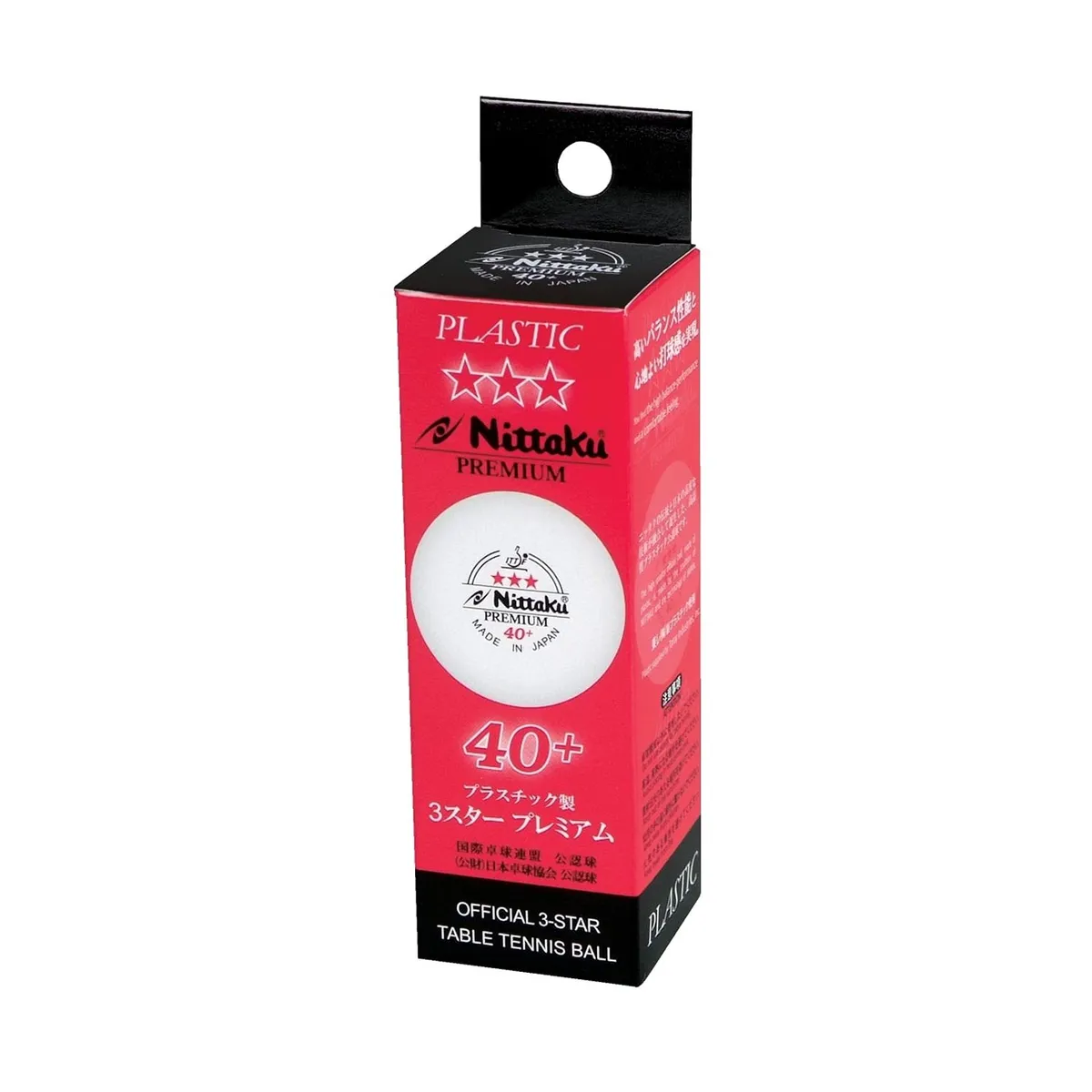 Nittaku 3 Star 40+ Plastic Premium Table Tennis Ball Single Ball 3 Star