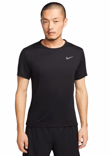 Nike Miler Men's Dri-FIT Short-Sleeve Running Top Black Size M