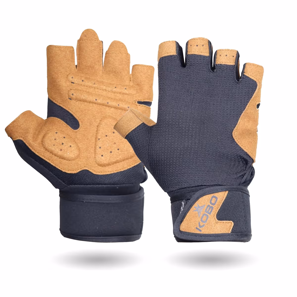 Kobo WTG-69 Gym Gloves Black/Brown Size M