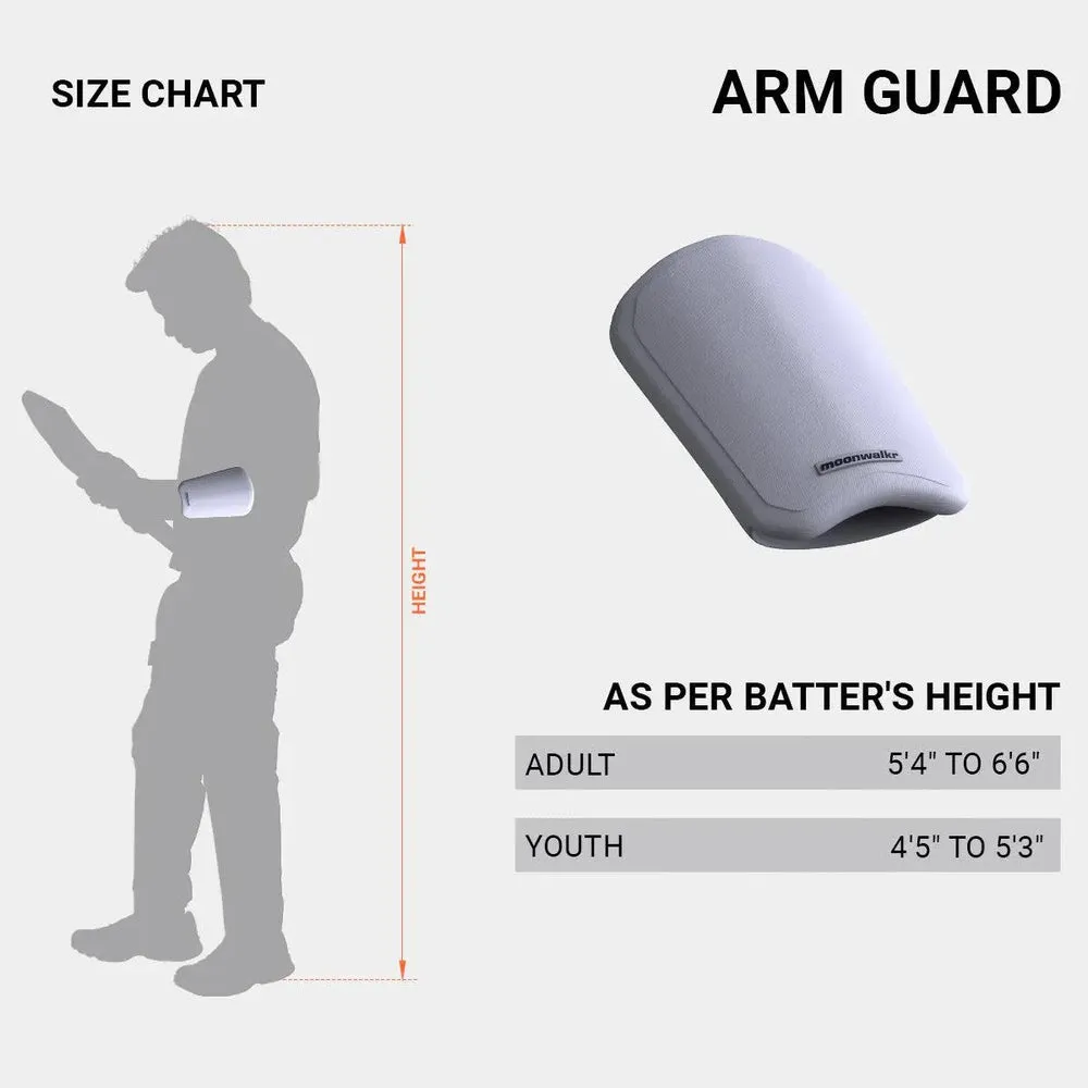 Moonwalkr Cricket Arm Guard White Adult
