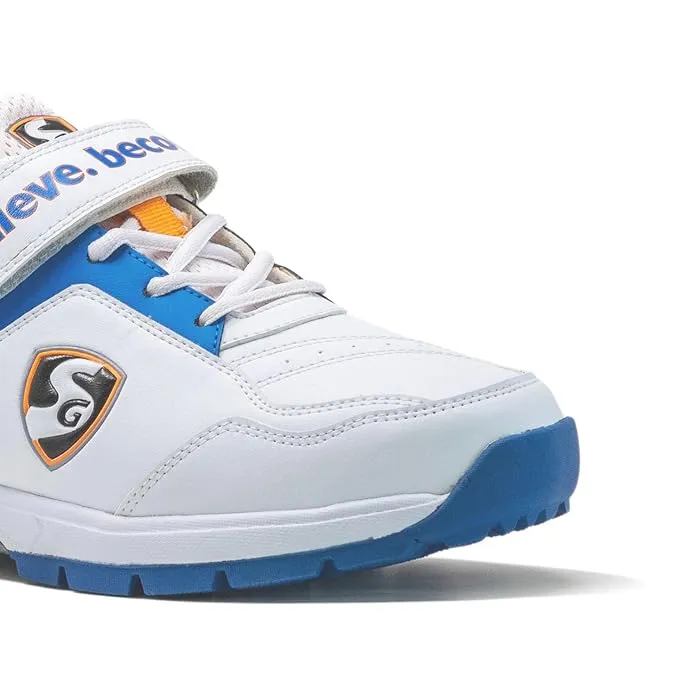 SG Century 6.0 Cricket Shoes White Royal Blue Orange Size 10