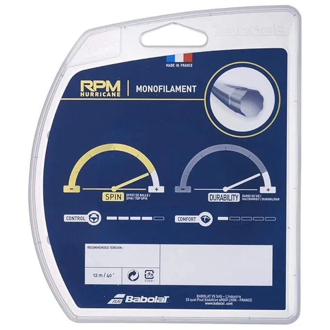 Babolat RPM Hurricane Tennis String Yellow 12m