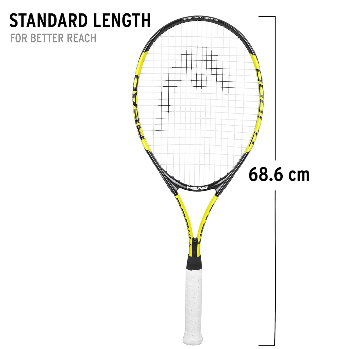 HEAD Titanium 1000 Tennis Racquet 280g Black Yellow