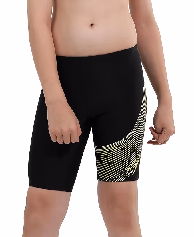 Speedo JM Medley Logo Jammer Black/Lemon Drizzle Size 28