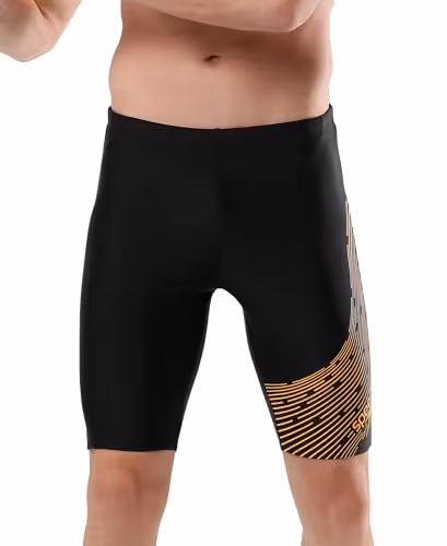 Speedo AM Medley Logo Jammer Black/Mandarin Peel Size 36