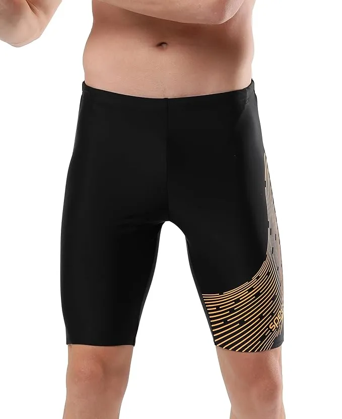 Speedo Men Medley Logo Jammer Black/Mandarin Peel Size 40