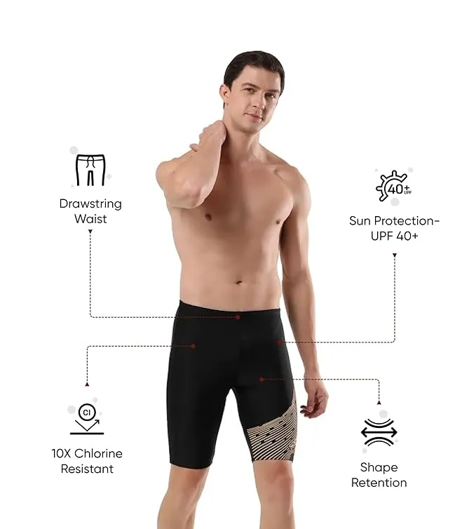 Speedo Men Medley Logo Jammer Black/Mandarin Peel Size 40