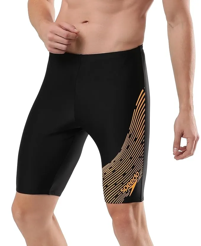 Speedo Men Medley Logo Jammer Black/Mandarin Peel Size 40