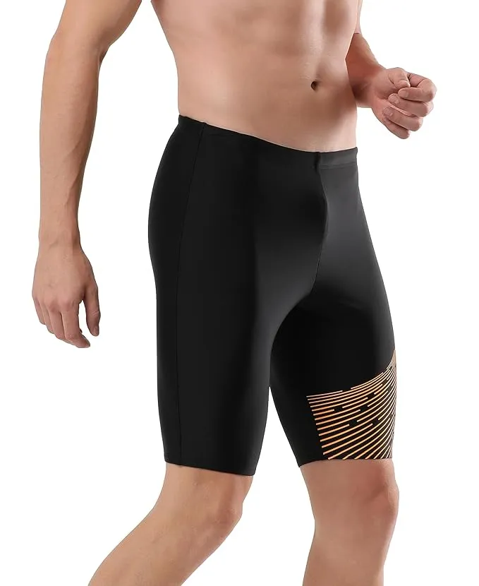 Speedo Men Medley Logo Jammer Black/Mandarin Peel Size 40