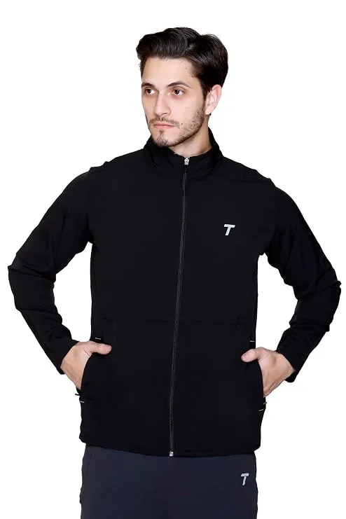Total Ultra Fit 4610 Men's Slim Fit Jacket Black XX-Large Full-Zip Polyester Athletic Training