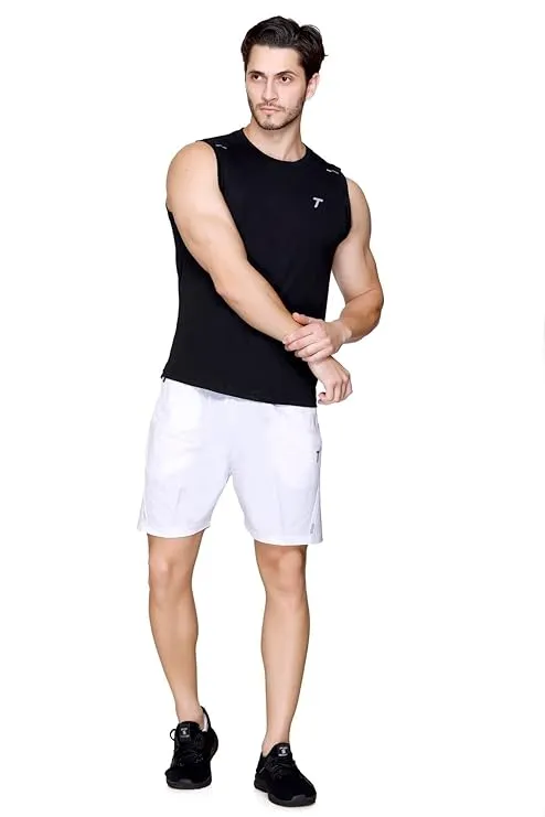 Total KR Active 5120 Men's Slim Fit Singlet Black XX-Large Polyester Muscle Tee Gym