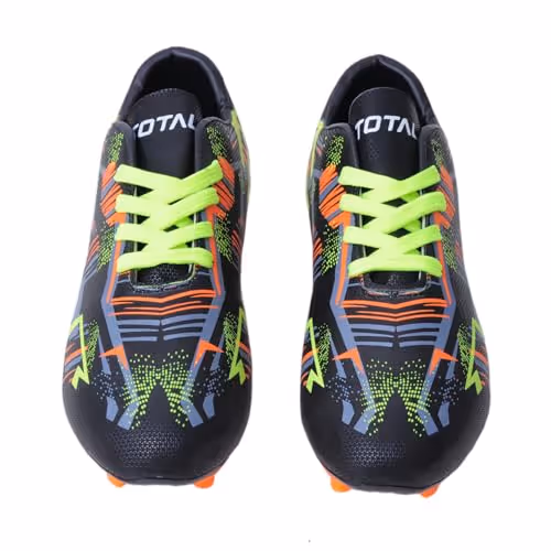 TOTAL Hawk Football Studs Black/Green UK Size 7