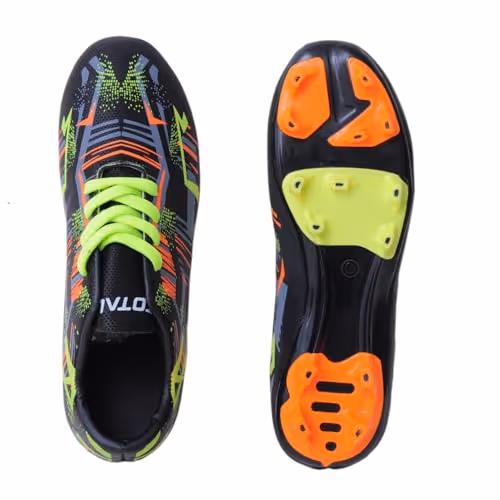 TOTAL Hawk Football Studs Black/Green UK Size 7