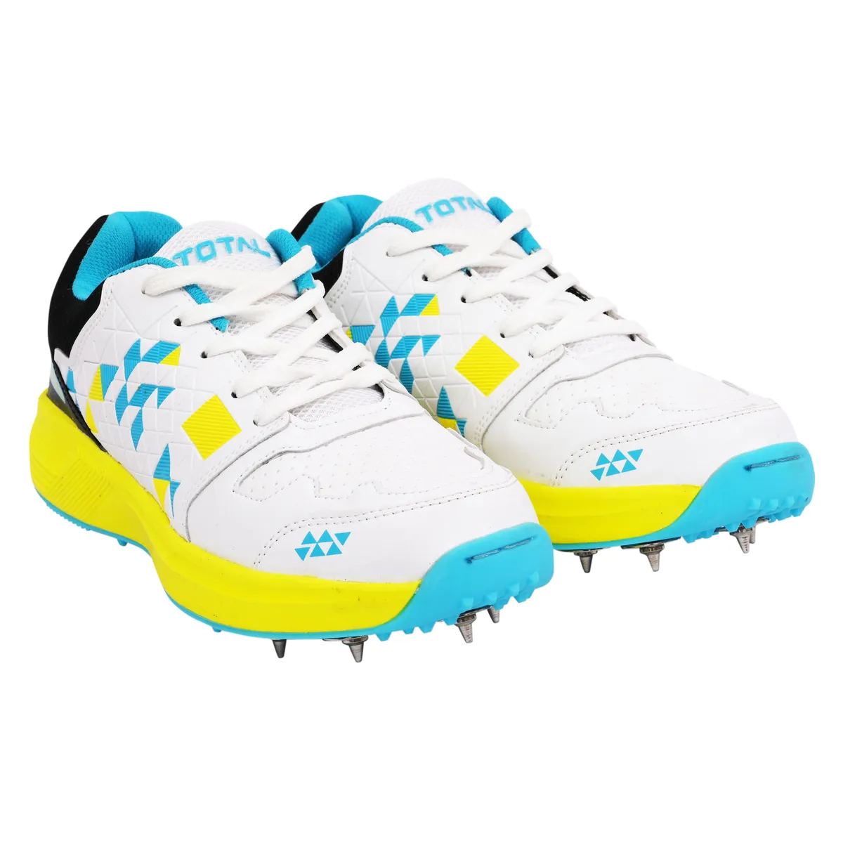 Total T-Terminator Metal Spike Cricket Shoes Black / Yellow Size 2