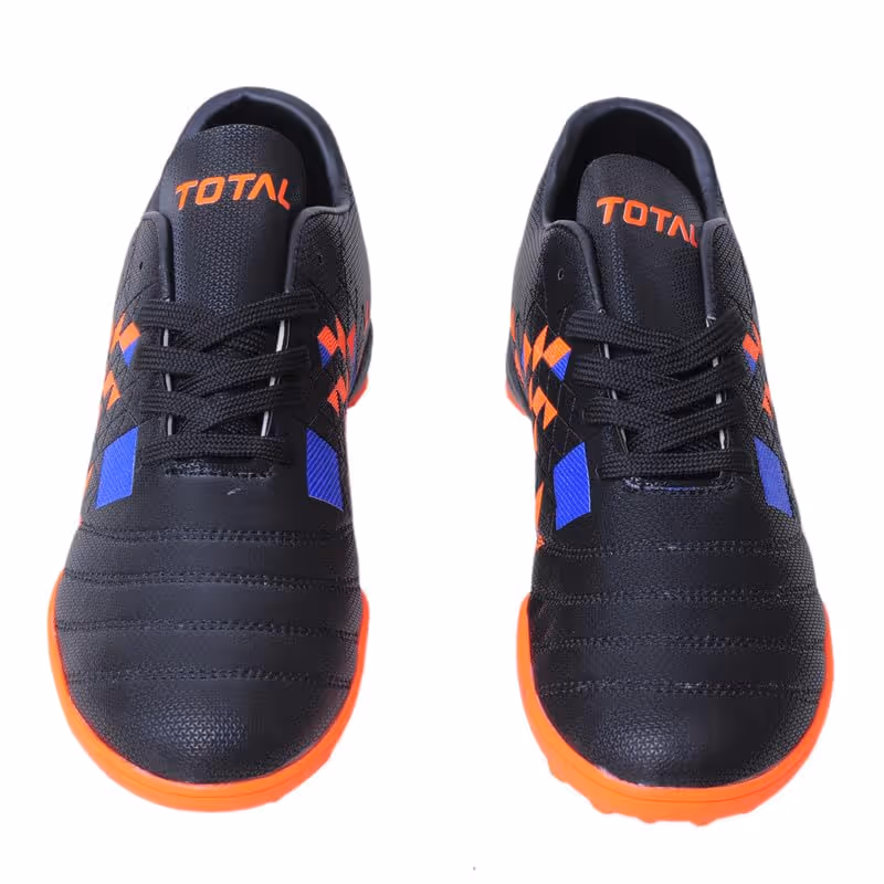 TOTAL Elite Stud Indoor Football Indoor Turf Shoes Black/Orange UK Size 9
