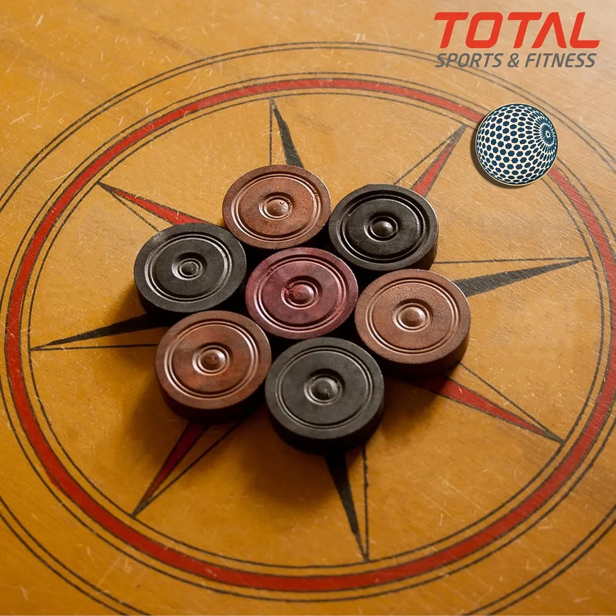 Total Legend Carrom Striker 15g Professional Club Grade Smooth Rebound with Case