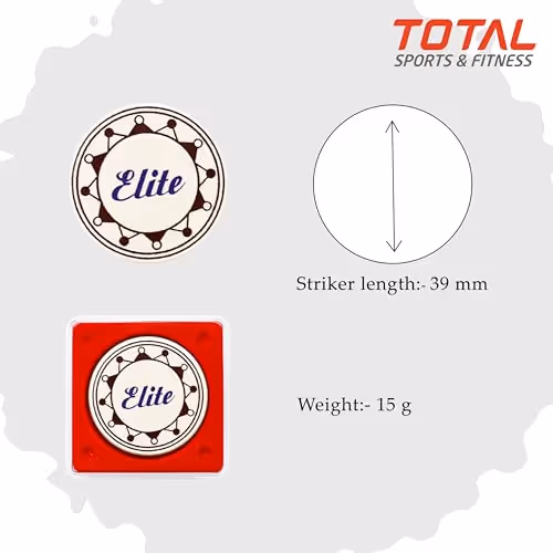 Total Velocity Carrom Striker 15g High-Speed Professional Fast Rebound with Case