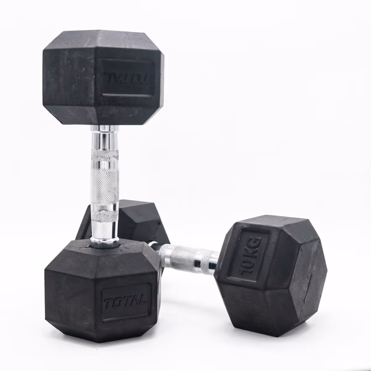 Total Hexagonal Rubber Dumbbell (Pair)
