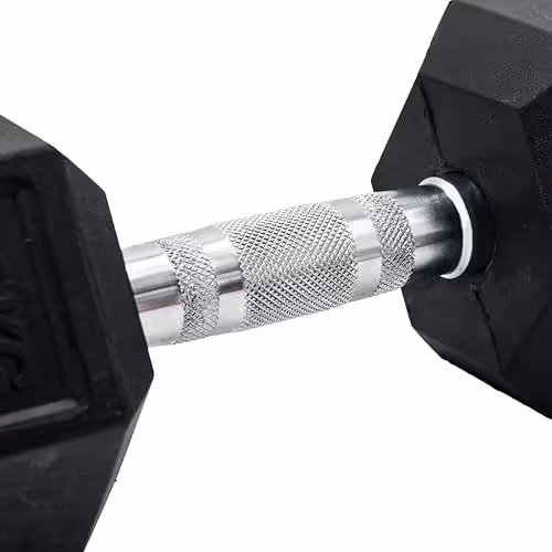 Total Hexagonal Rubber Dumbbell (Pair)