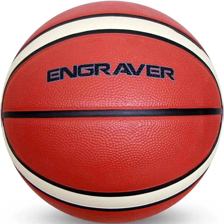 Nivia Engraver Basketball Size 5 BFI Standard 14 Panels Rubber Pebbled Butyl All Surface