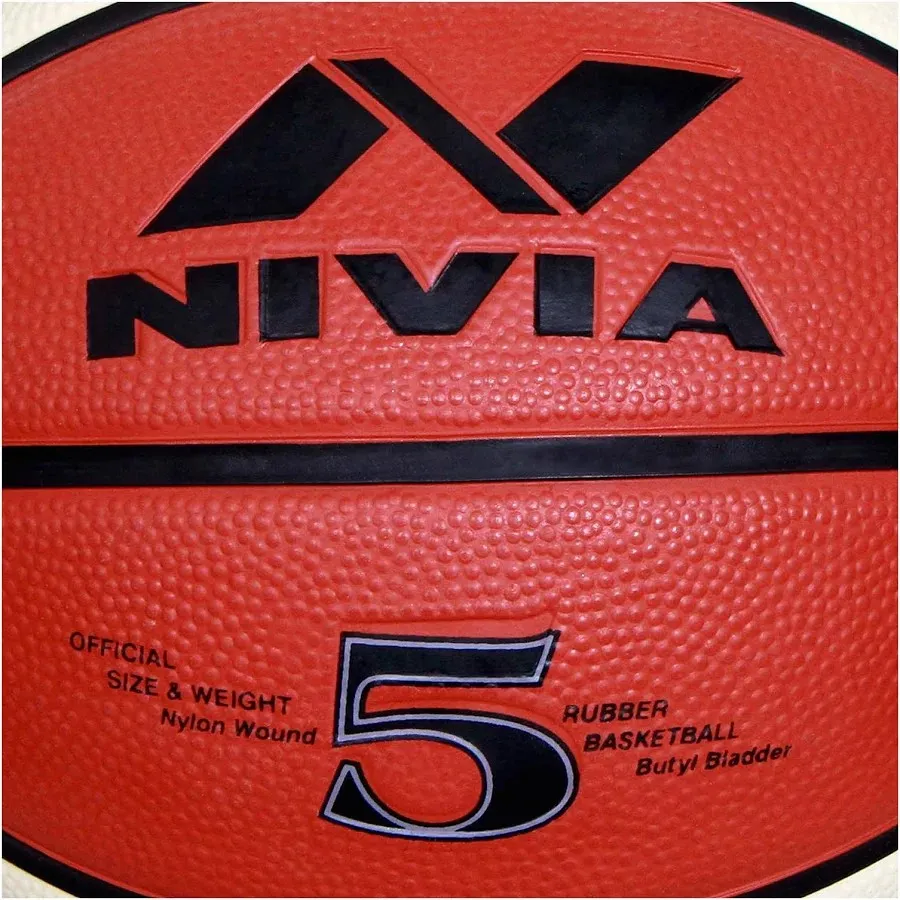 Nivia Engraver Basketball Size 5 BFI Standard 14 Panels Rubber Pebbled Butyl All Surface