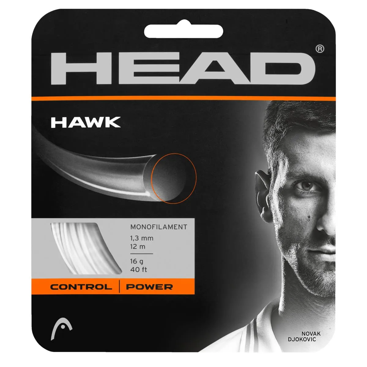 HEAD Hawk Tennis String Set White 16 Gauge 1.30mm