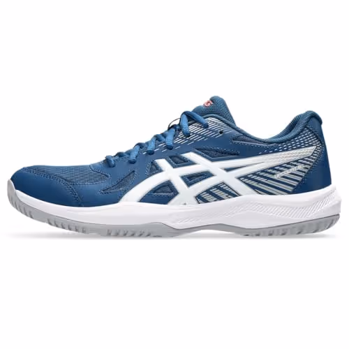 ASICS Upcourt 6 Indoor Badminton Shoes Black/Saba Blue Size 10
