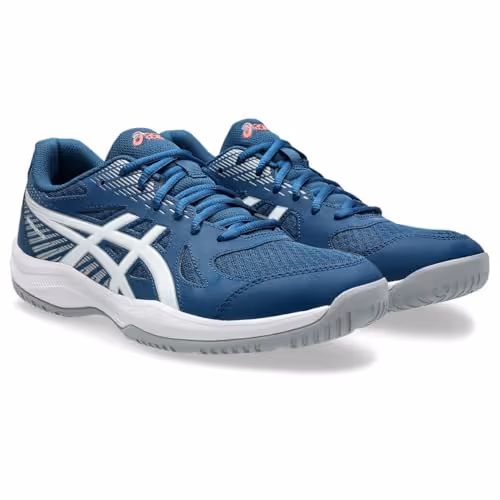 ASICS Upcourt 6 Indoor Badminton Shoes Black/Saba Blue Size 9