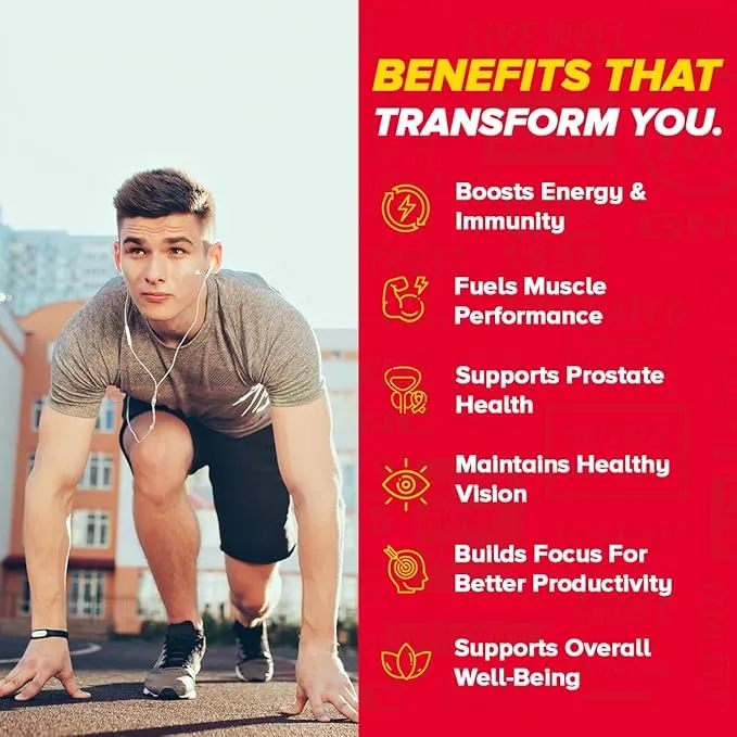 GNC Mega Men One Daily Multivitamin 32 Ingredients 60 Tablets