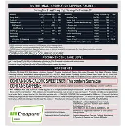 MuscleBlaze Pre Workout WrathX Fruit Fury 0.75 lb 20 Servings Creapure NitroBlaze BioPerine