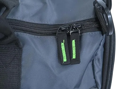 Total Grapel Gym Bag Grey/Green Durable Polyester Multiple Compartments Shoulder Strap Sports