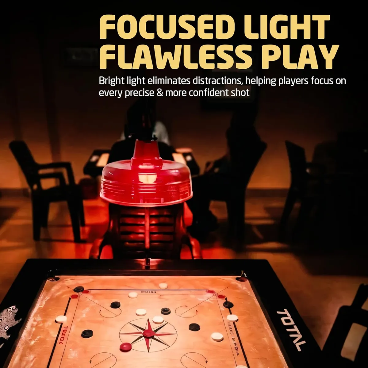 Total TENX Tournament Carrom Lamp Shade Professional National International Match Lamp Set