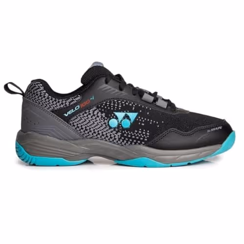 Yonex V100-I JR Badminton Shoes Black Vivid Sky Size 3