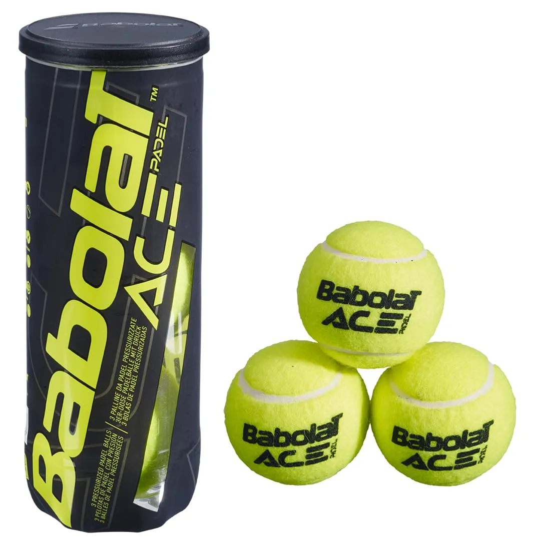 Babolat Aces X3 Padel Balls Can of 3 FIP Approved Yellow