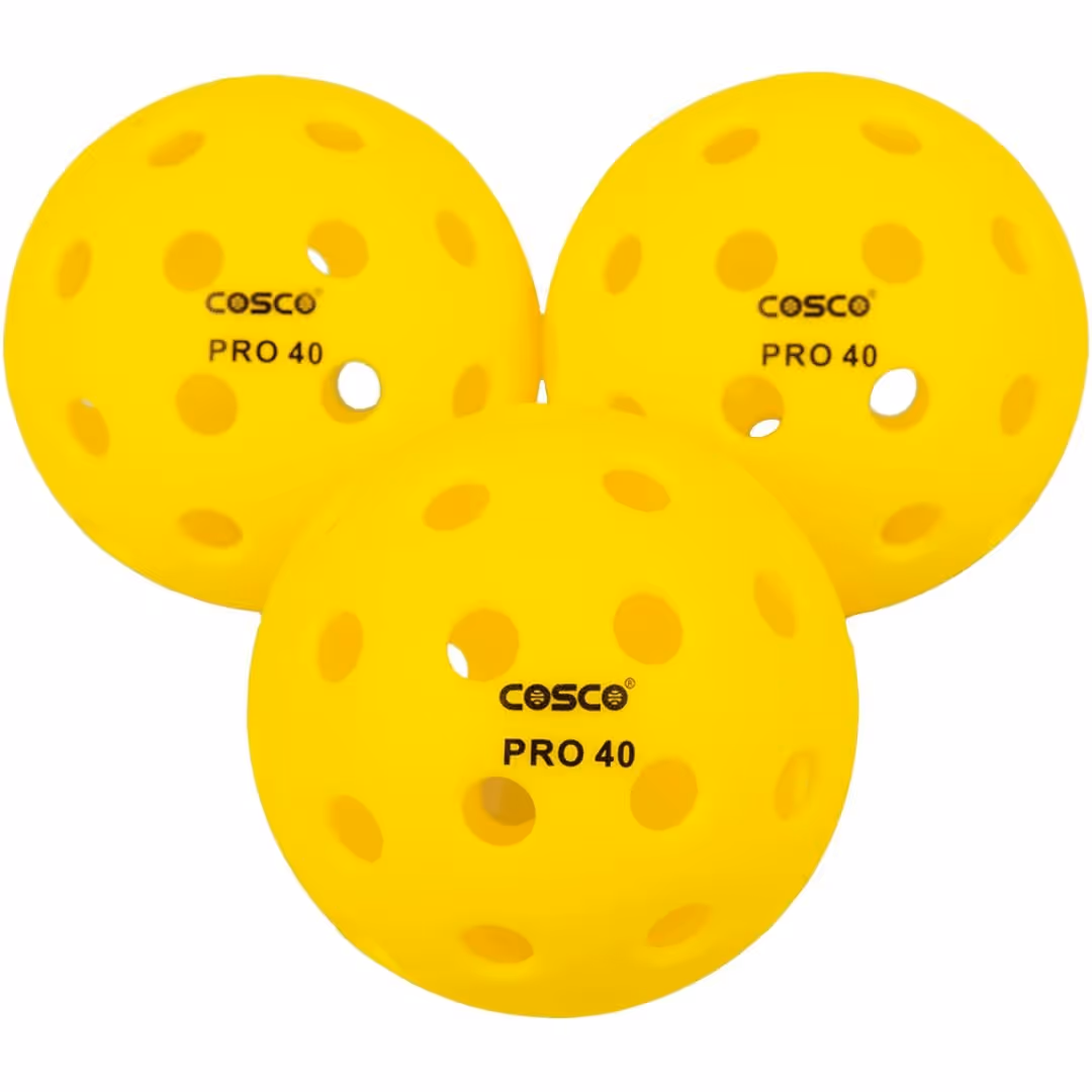 Cosco Pro 40 Outdoor Pickleball Pack of 3 Mixed Colour 40 Holes
