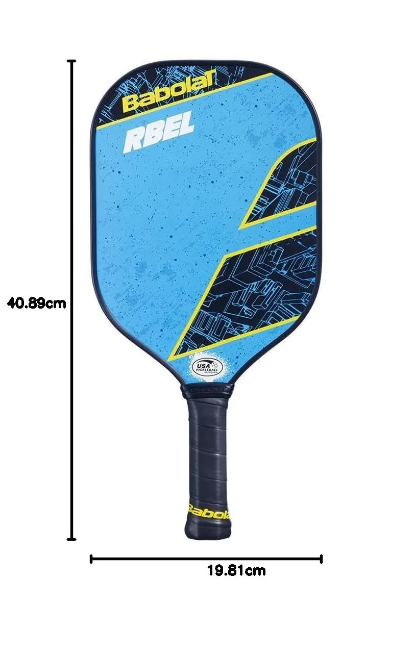 Babolat RBEL Rebel 14mm Pickleball Paddle Blue 216g Lightweight Fast Hands