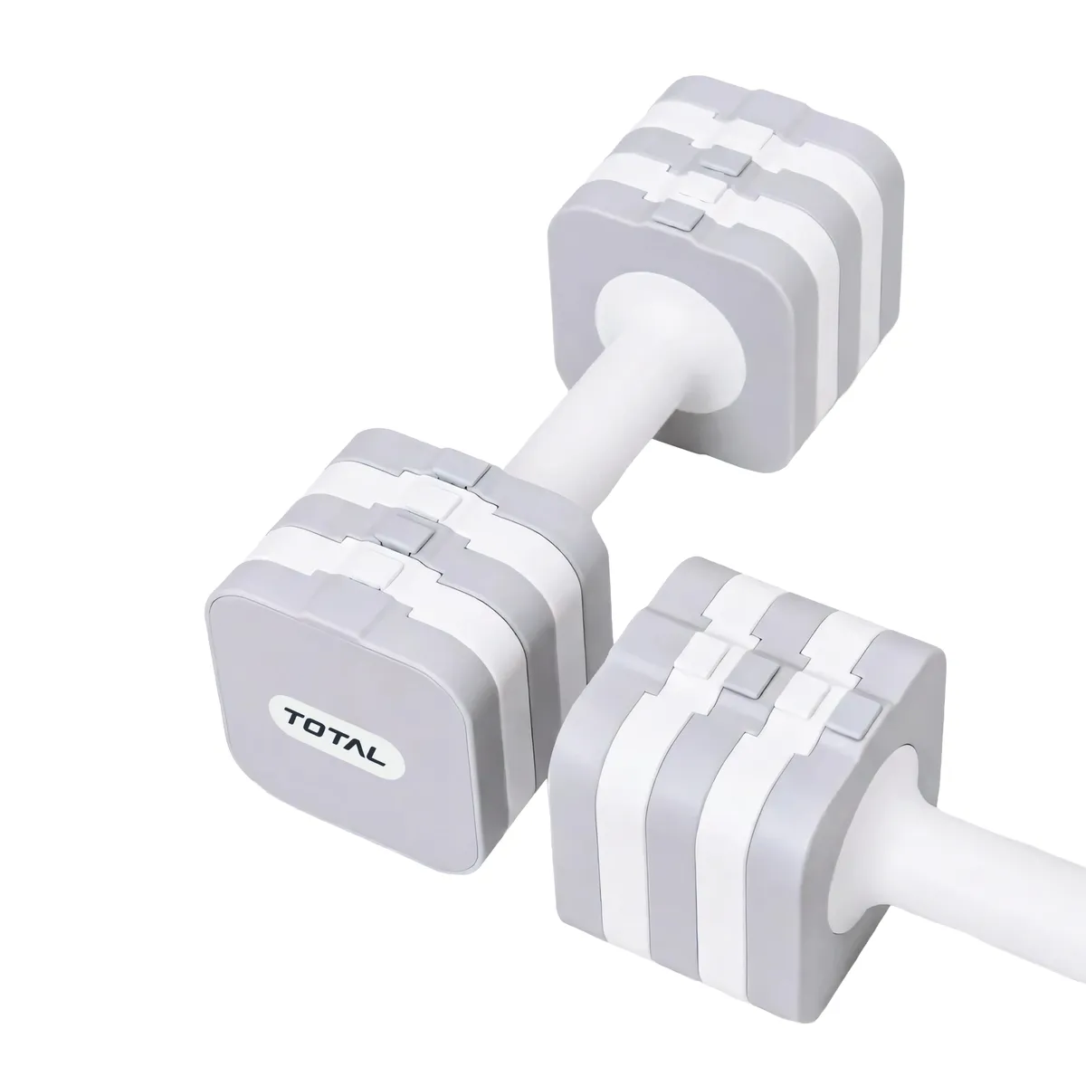 Total Sports CH-TSF3-1 Adjustable Dumbbell Set 10 KG Pair Grey White