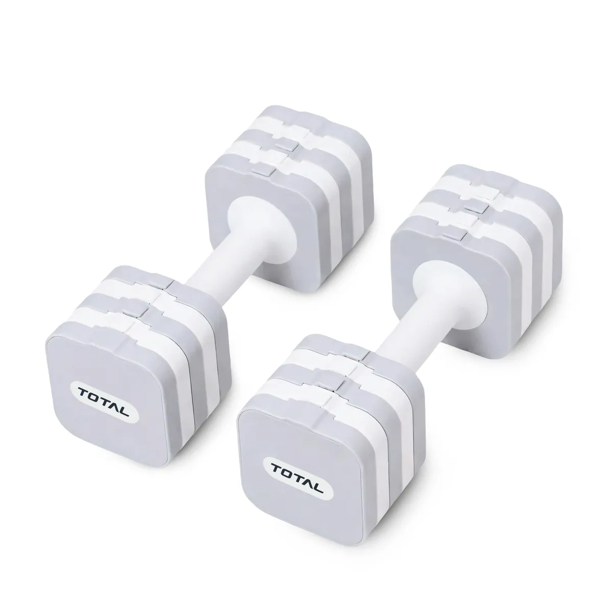 Total Sports CH-TSF3-1 Adjustable Dumbbell Set 10 KG Pair Grey White