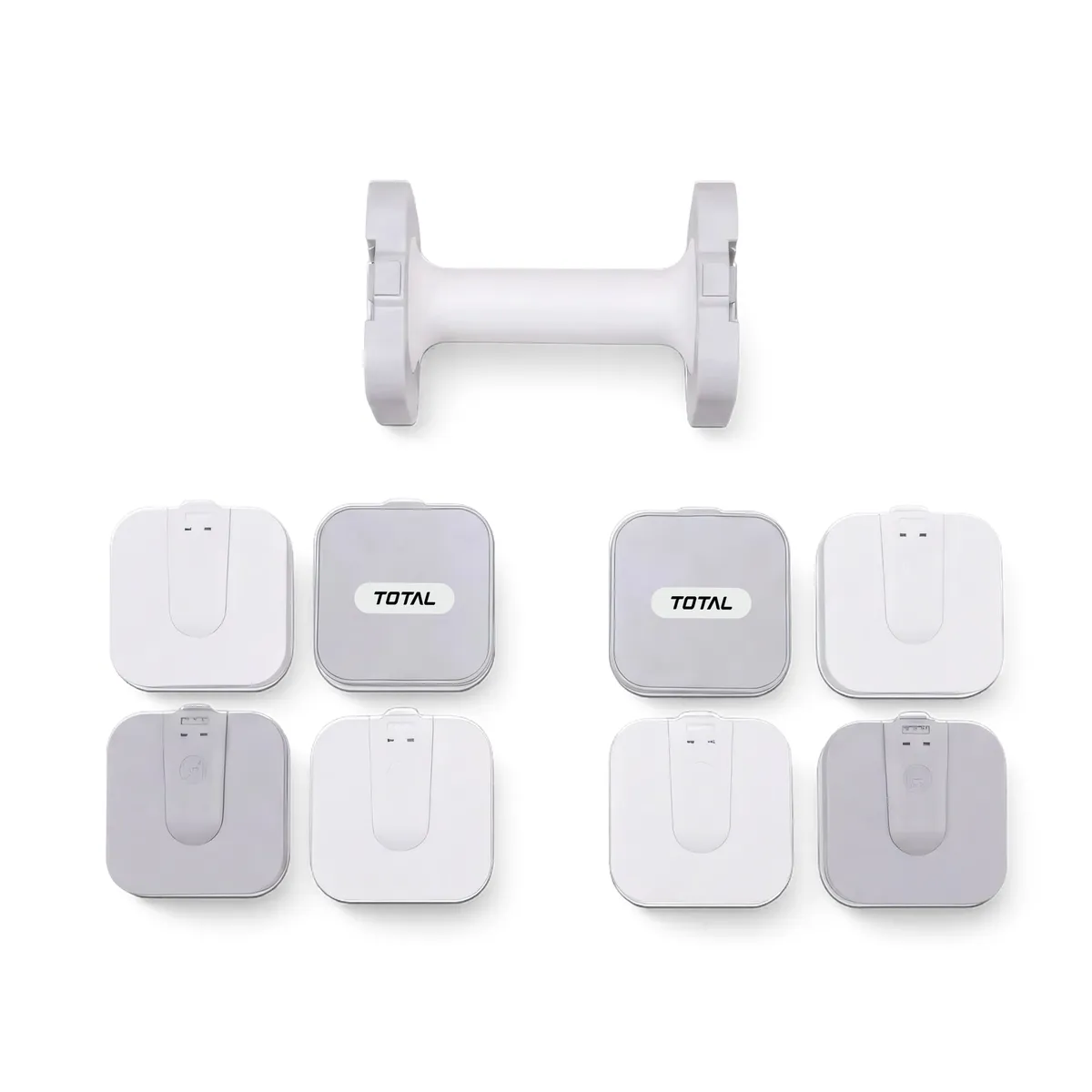 Total Sports CH-TSF3-1 Adjustable Dumbbell Set 10 KG Pair Grey White