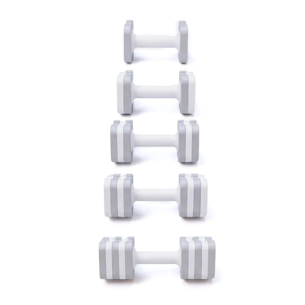 Total Sports CH-TSF3-1 Adjustable Dumbbell Set 10 KG Pair Grey White