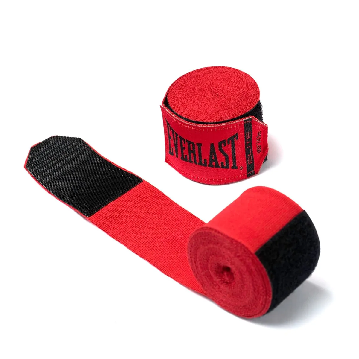 Everlast Pro Boxing Hand Wraps Red 180" (4.55m) Poly-Cotton Thumb Loop Hook-Loop