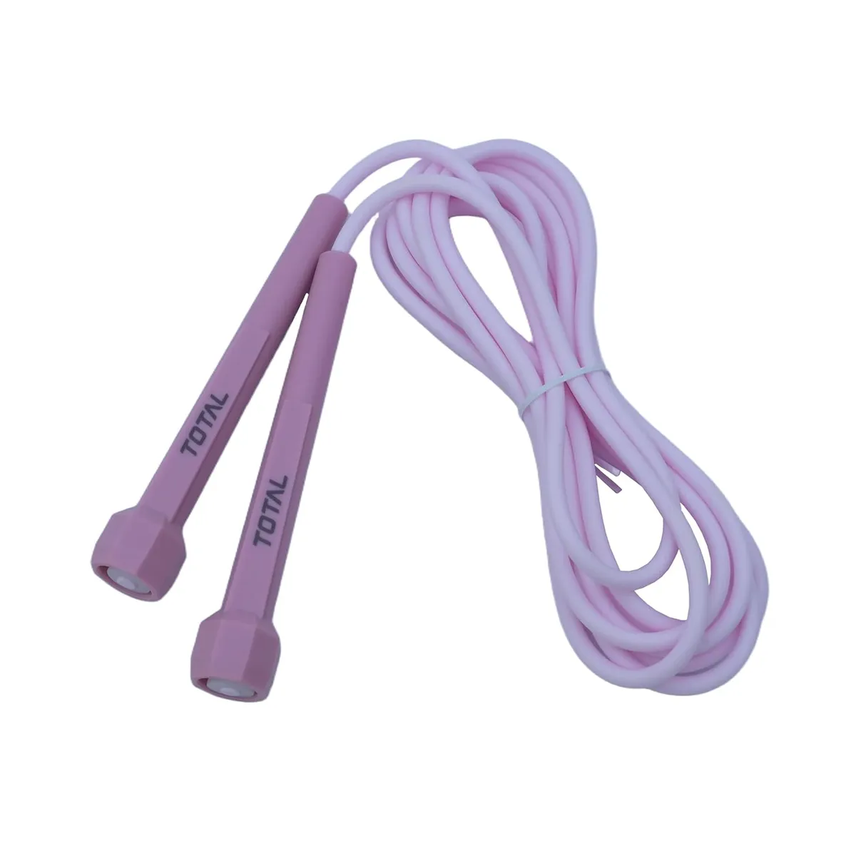 Total Sports 0312 Skipping Rope Light Pink 9ft Adjustable PVC Tangle-Free Foam Handle
