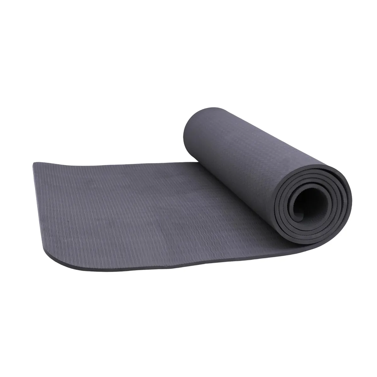 Total Sports Fitness TPE Yoga Mat Black 6mm Non-Slip Eco-Friendly