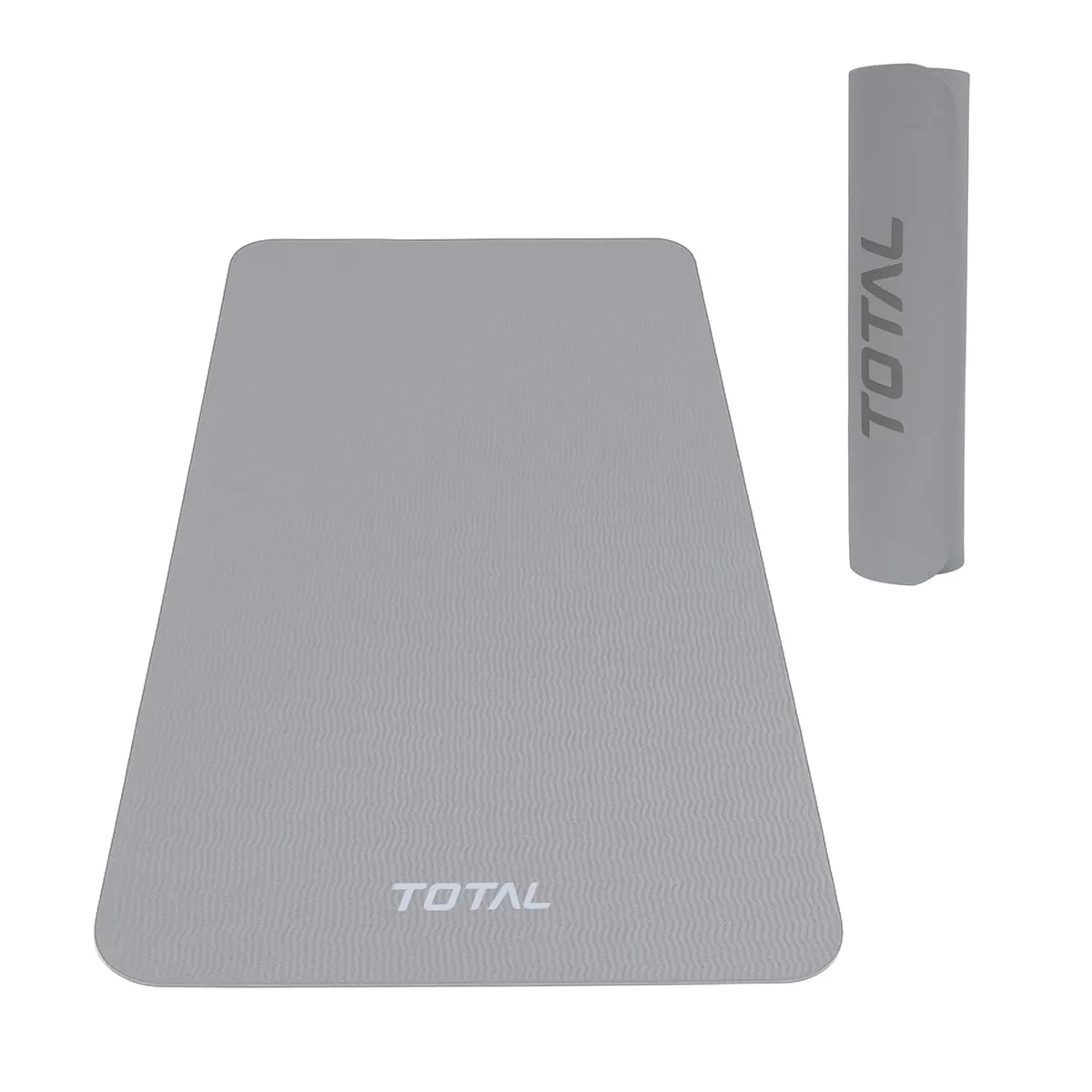 Total Sports Fitness TPE Yoga Mat Grey 6mm Non-Slip Eco-Friendly