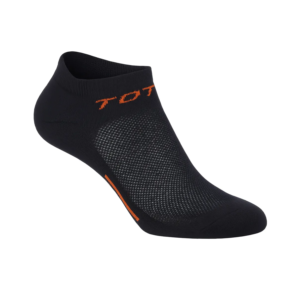 Total TS-SC-2022 Women's Ankle Length Socks Black/Orange Single Pair