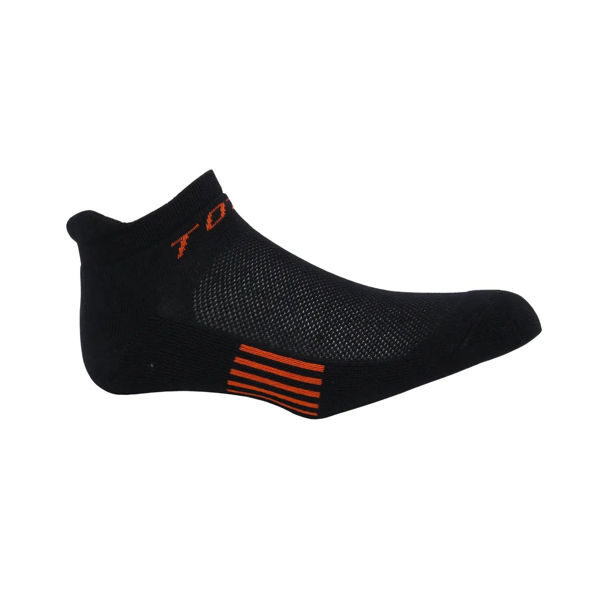 Total TS-SC-2022 Women's Ankle Length Socks Black/Orange Single Pair