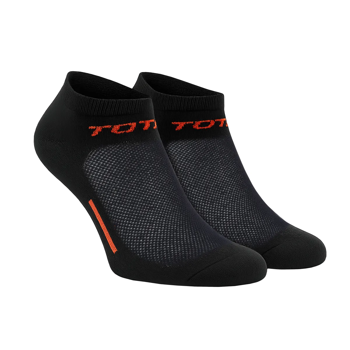 Total TS-SC-2022 Women's Ankle Length Socks Black/Orange Single Pair